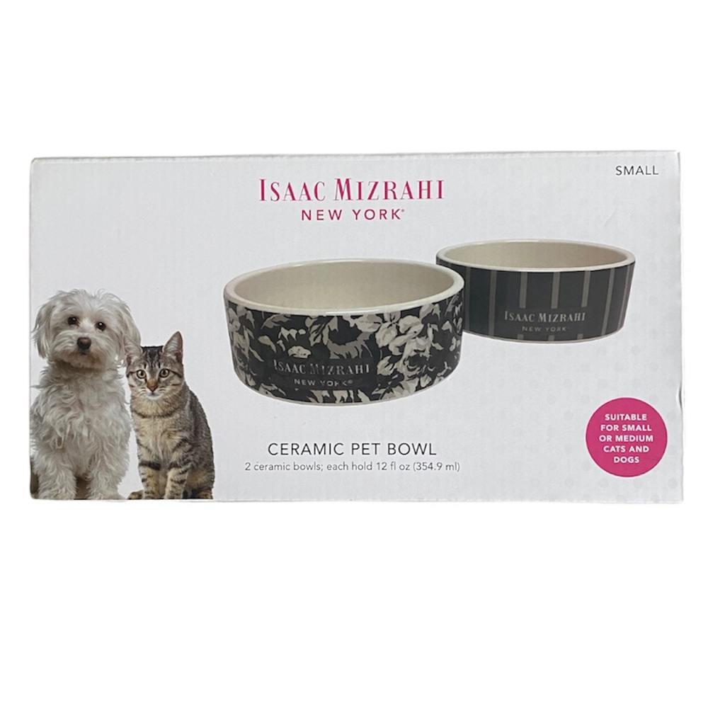 Isaac Mizrahi Ceramic Pet Bowls